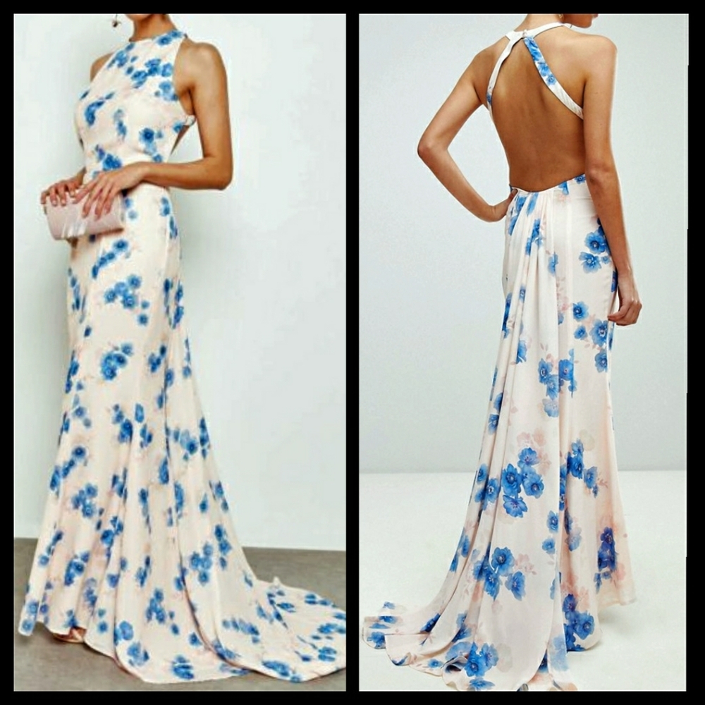 Jarlo Pink Floral Gown Size 6 NWT